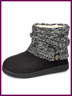 Women's Slipper Boots Memory Foam Fleece Lined Non-Slip Indoor Outdoor